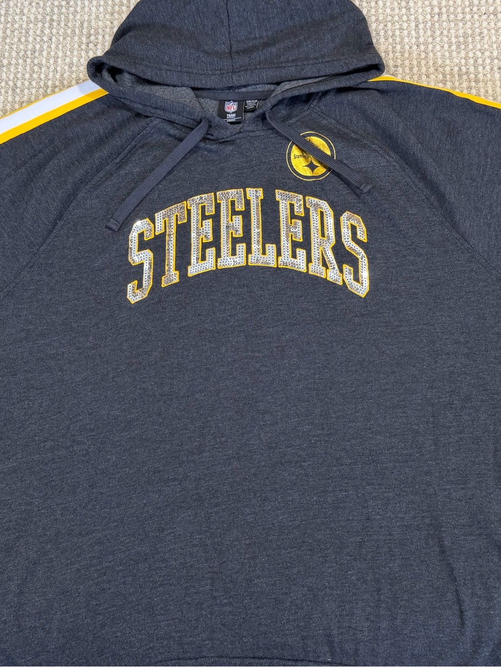 NFL Team Apparel Pittsburgh Steelers Hoodie Women’s XXL Charcoal Gray Logo NEW